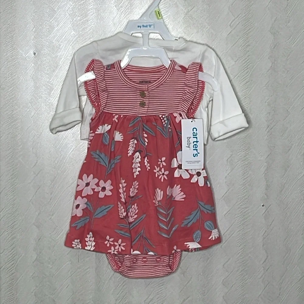 🆕 CARTERS 3 Month Girls Set NWT